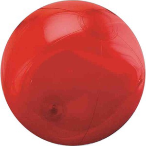 Red Translucent Beach Balls, Customized With Your Logo!