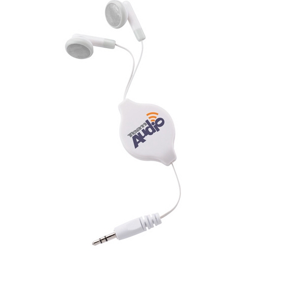 1 Day Service Retractable Earbuds, Customized With Your Logo!