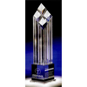Rhombus IV High End Crystal Awards, Custom Designed With Your Logo!