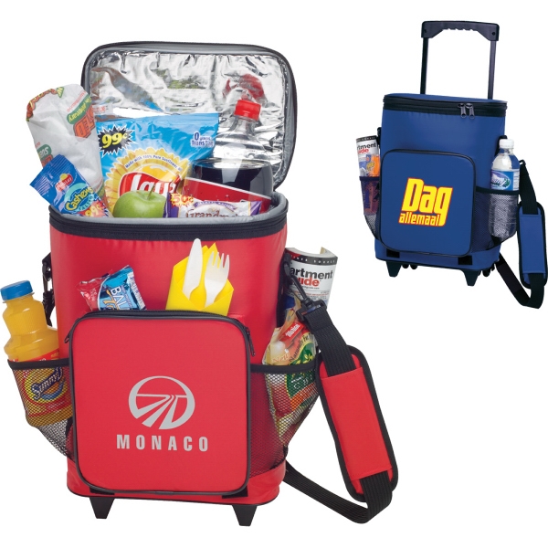 Telescoping Handle Insulated Bags, Custom Printed With Your Logo!