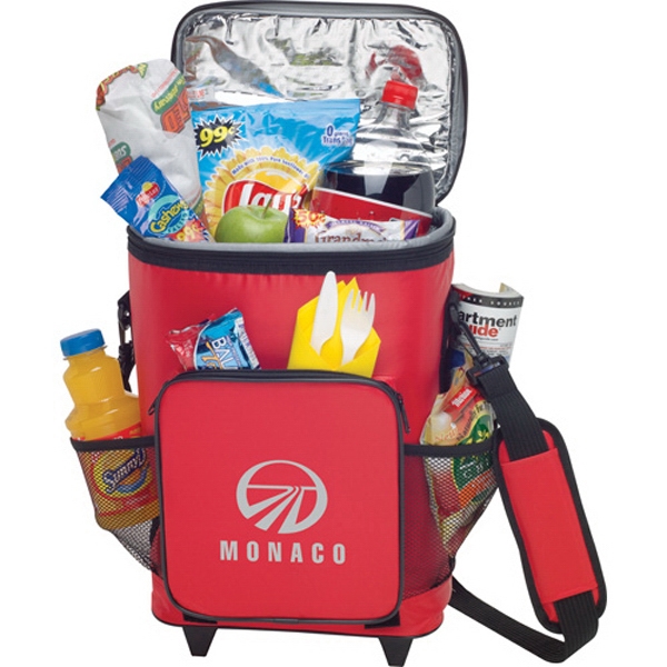 Telescoping Handle Insulated Bags, Custom Printed With Your Logo!
