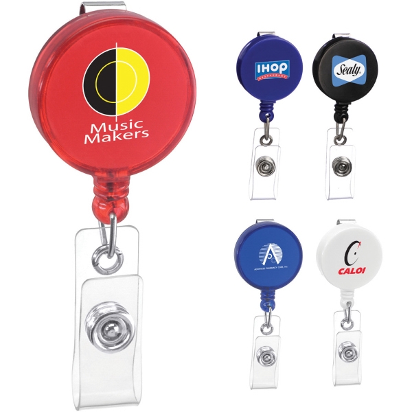 1 Day Service Round Badge Holders, Customized With Your Logo!