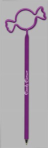 Round Candy Bent Shaped Pens, Custom Printed With Your Logo!