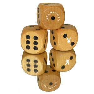 Round Corner Wooden Dice, Custom Imprinted With Your Logo!