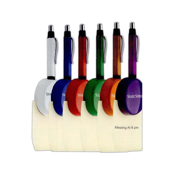 3 Day Service Round Magnetic Note and Pen Holders, Custom Printed With Your Logo!