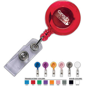 Round Retractable Badge Holders, Custom Imprinted With Your Logo!