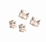 Safety, Recognition and Incentive Program Two Pair Sterling Silver Cubic Zirconia Stud Earrings!