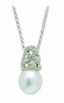 Safety, Recognition and Incentive Program Ladies' Pearl Pendant with Diamond Accents!