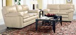 Safety, Recognition and Incentive Program Kathy Ireland Beige 2-Piece Leather Sofa and Loveseat!