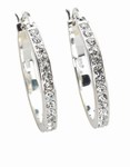 Safety, Recognition and Incentive Program Sterling Silver CZ Hoop Earrings!
