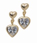 Safety, Recognition and Incentive Program Stanley Creations Heart Shape Dangle CZ Earrings!