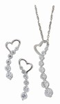 Safety, Recognition and Incentive Program 3-Piece Sterling Silver CZ Pendant and Earrings!