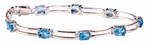 Safety, Recognition and Incentive Program Ladies' Blue Topaz Silver Tone Bracelet!