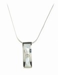 Safety, Recognition and Incentive Program 18 inch Sterling Silver Mother-Of-Pearl Diamond Pendant!