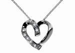 Safety, Recognition and Incentive Program Antwerp Diamonds 18 inch Pave Heart Diamond Pendant!