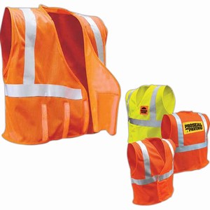Custom Printed Safety Reflective Basic Vests with a Pocket