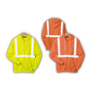 Safety Reflective Hooded Full-zip Sweatshirts, Custom Printed With Your Logo!