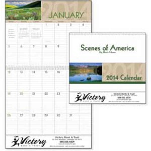 Custom Printed Scenes of America Big Block Appointment Calendars