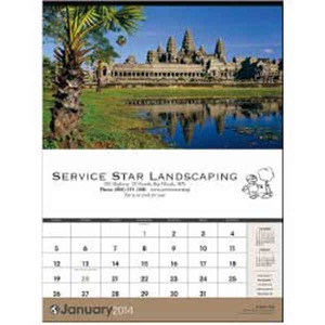 Custom Printed Scenes of the World Executive Calendars