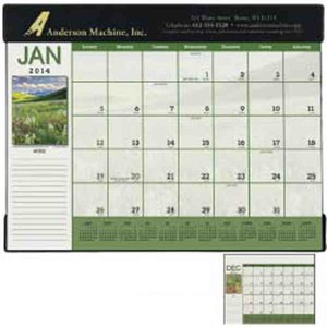 Custom Printed Scenic Desk Pad Commercial Calendars