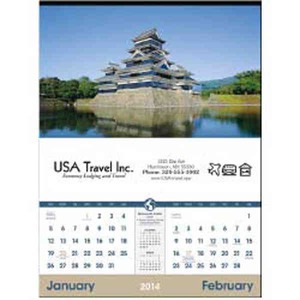 Scenic World Executive Calendars, Custom Imprinted With Your Logo!