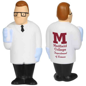 Scientist Shaped Stress Relievers, Custom Imprinted With Your Logo!