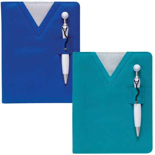 Blue Swanky Note Pads, Customized With Your Logo!