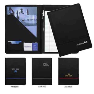 Side Stripe Padfolios, Custom Decorated With Your Logo!