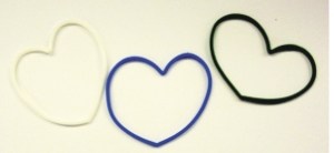 Heart Stock Shaped Silly Bands, Custom Imprinted With Your Logo!