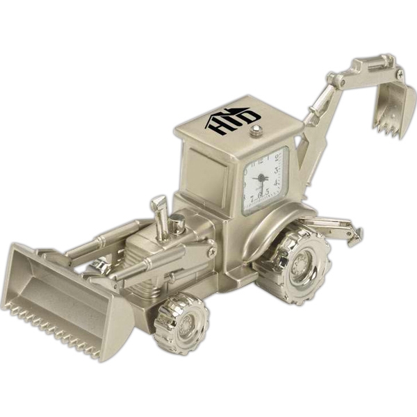 Backhoe Shaped Clocks, Custom Made With Your Logo!