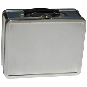 Silver Retro Lunch Boxes, Custom Printed With Your Logo!