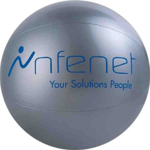 Silver Solid Color Beach Balls, Custom Printed With Your Logo!