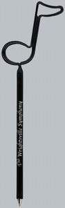 Custom Printed Single Music Note Bent Shaped Pens