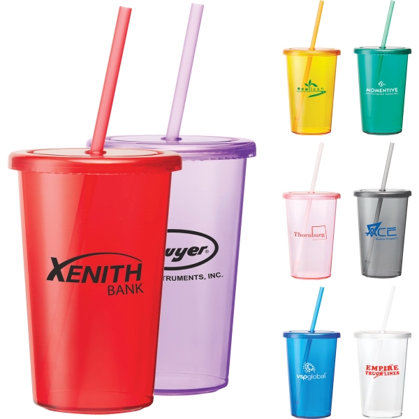 1 Day Service Clear Outer Shell Drinkware Items, Custom Imprinted With Your Logo!