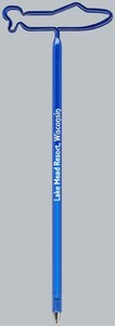 Ski Boat Bent Shaped Pens, Custom Imprinted With Your Logo!