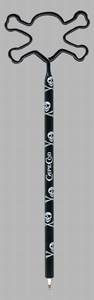 Skull and Crossbones Bent Shaped Pens, Custom Imprinted With Your Logo!