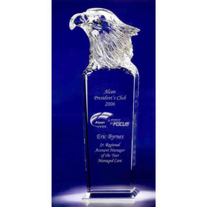 Custom Printed Skymaster Eagle Crystal Awards