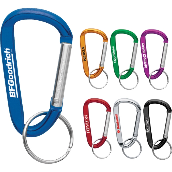 6mm Aluminum Carabiners, Custom Printed With Your Logo!