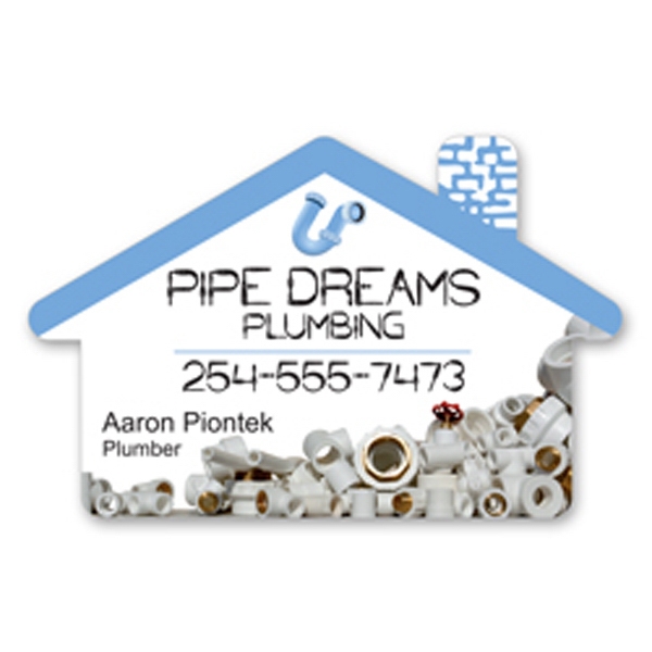 Canadian Manufactured House Card Stock Shaped Magnets, Custom Decorated With Your Logo!