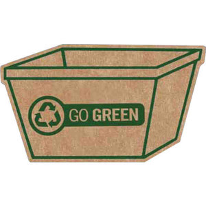 Small Recycle Bin Recycled Material Magnets, Custom Imprinted With Your Logo!