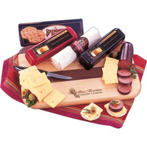 Snack Food Perishable Cheese and Sausage Food Gifts, Custom Imprinted With Your Logo!