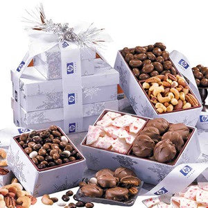 Snowflake Gift Box Food Gift Sets, Custom Made With Your Logo!