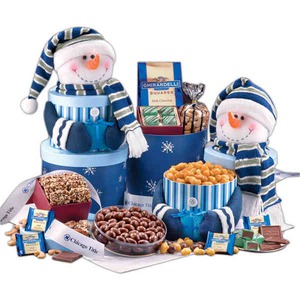 Custom Printed Snowman Towers Food Gifts