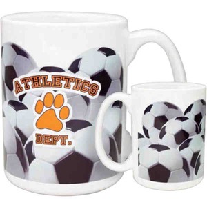 Custom Printed Soccer Ball Shaped Travel Mugs