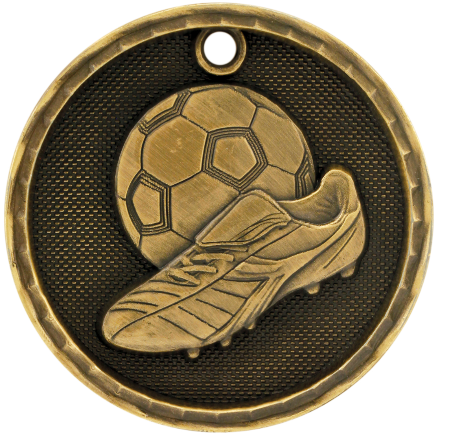 Custom Printed 3-D Soccer Medals