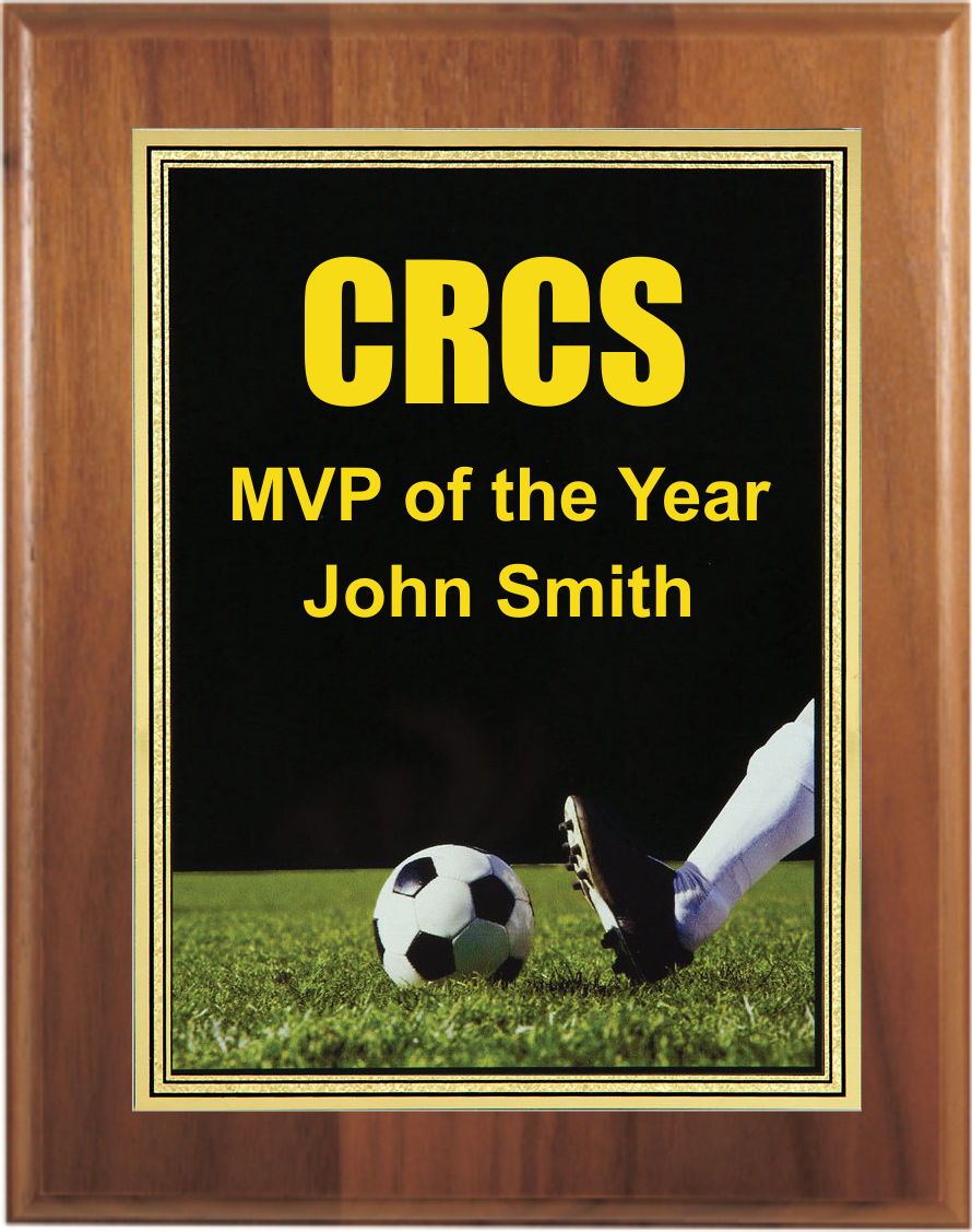 Soccer Photo Sport Plaques, Custom Decorated With Your Logo!