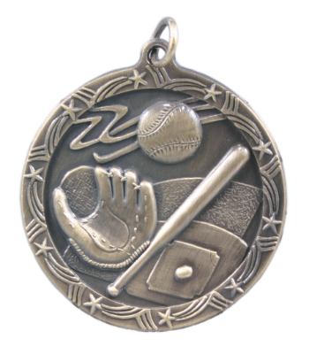 Softball Shooting Star Medals, Custom Printed With Your Logo!