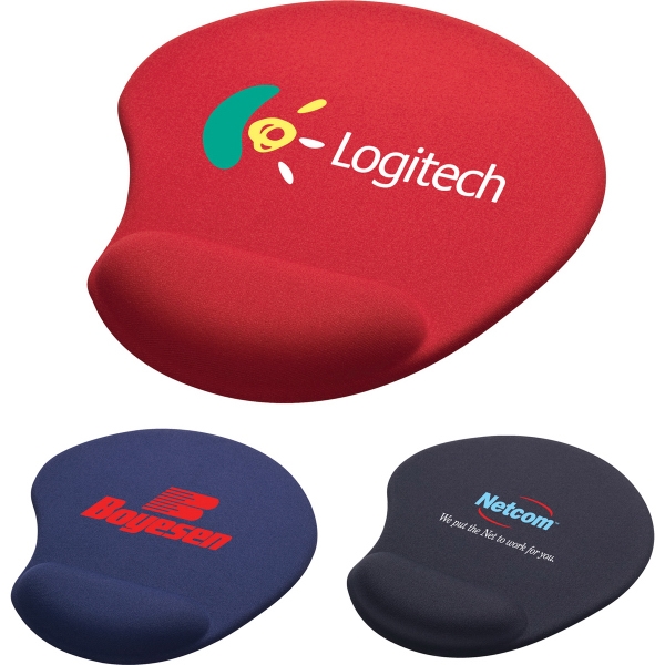 1 Day Service Solid Jersey Gel Mousepads, Custom Made With Your Logo!