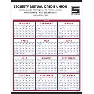 Custom Printed Span A Year Commercial Calendars