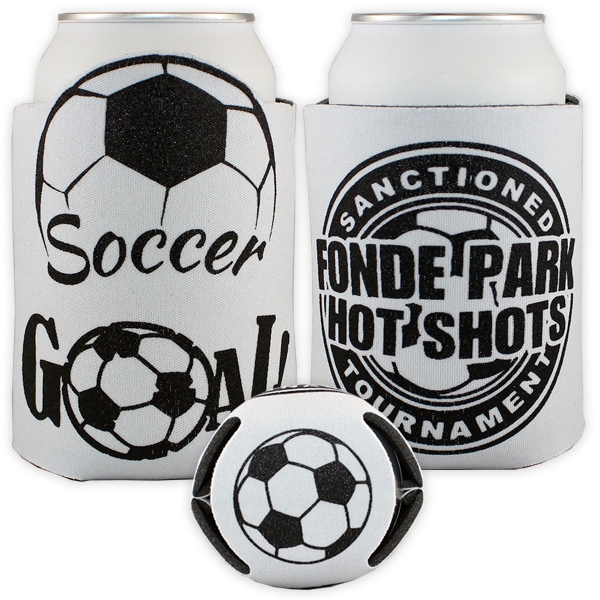 Baseball Sport Theme Can Coolers, Custom Imprinted With Your Logo!